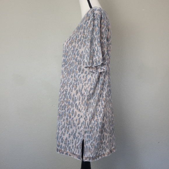 Free People Leopard Tourist Shortsleece Tee - Picture 4 of 8